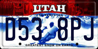 UT license plate D538PJ