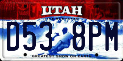 UT license plate D538PM