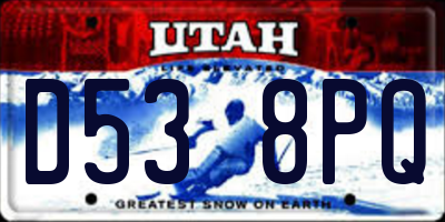 UT license plate D538PQ