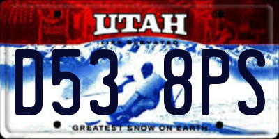 UT license plate D538PS
