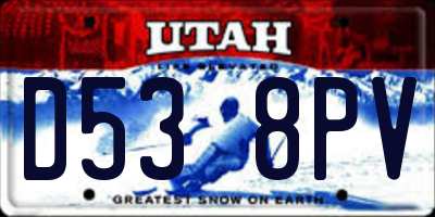 UT license plate D538PV