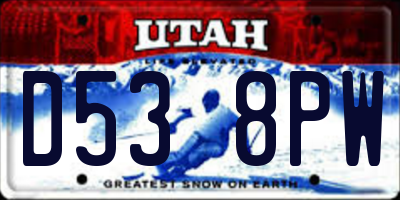 UT license plate D538PW