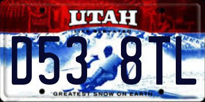 UT license plate D538TL