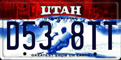 UT license plate D538TT