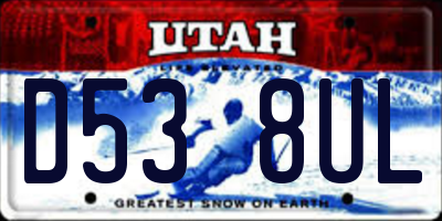 UT license plate D538UL