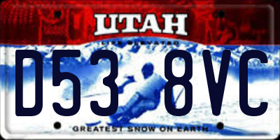 UT license plate D538VC