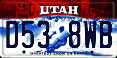 UT license plate D538WB
