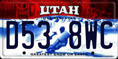 UT license plate D538WC