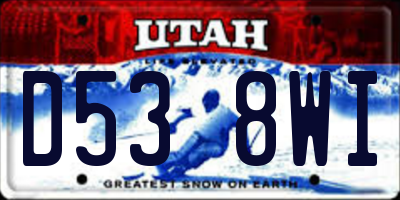 UT license plate D538WI