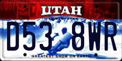 UT license plate D538WR