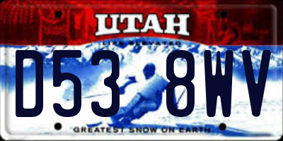 UT license plate D538WV