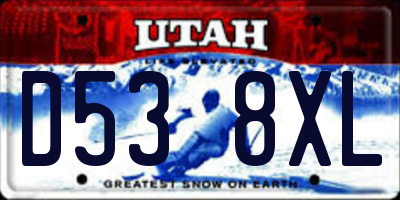UT license plate D538XL