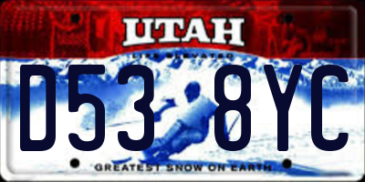UT license plate D538YC