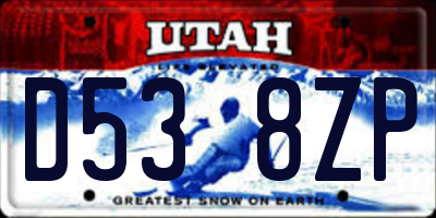UT license plate D538ZP
