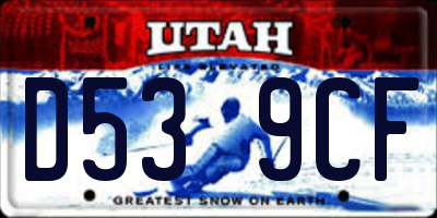 UT license plate D539CF
