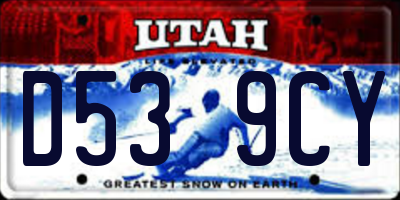 UT license plate D539CY
