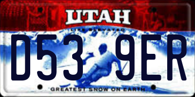 UT license plate D539ER