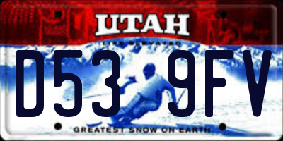 UT license plate D539FV