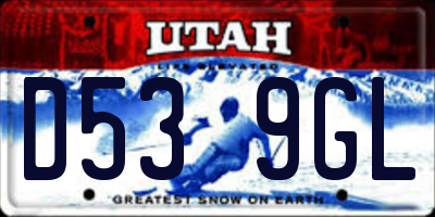 UT license plate D539GL