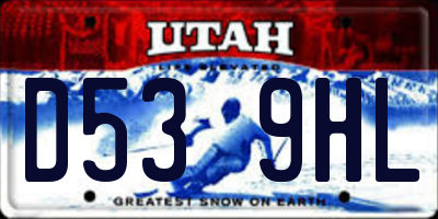 UT license plate D539HL