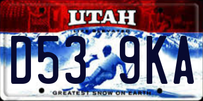 UT license plate D539KA