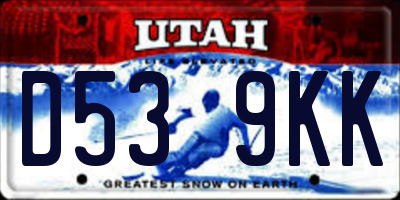 UT license plate D539KK