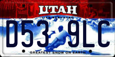 UT license plate D539LC
