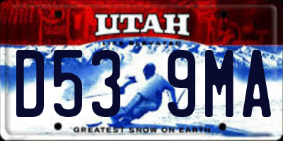 UT license plate D539MA