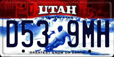 UT license plate D539MH