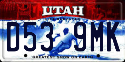 UT license plate D539MK