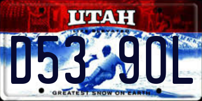 UT license plate D539OL