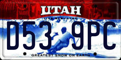 UT license plate D539PC