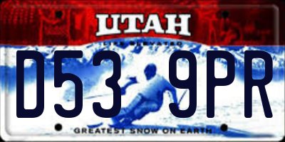 UT license plate D539PR