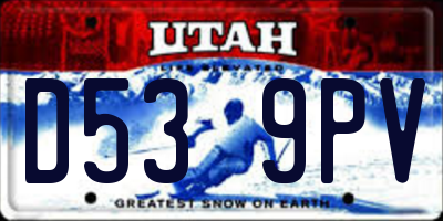 UT license plate D539PV
