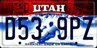 UT license plate D539PZ