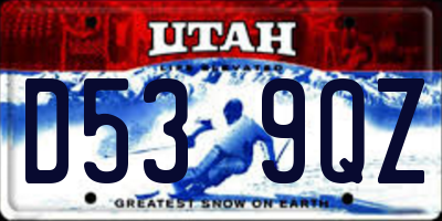 UT license plate D539QZ