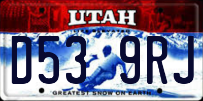 UT license plate D539RJ