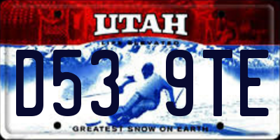 UT license plate D539TE