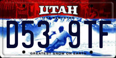 UT license plate D539TF