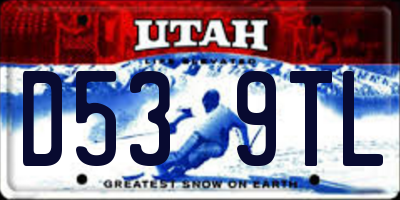UT license plate D539TL