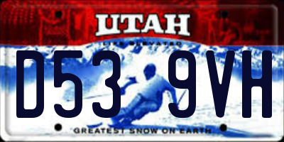 UT license plate D539VH