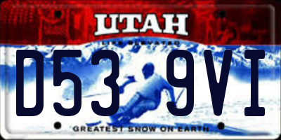 UT license plate D539VI