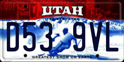UT license plate D539VL