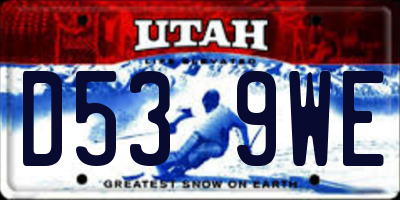 UT license plate D539WE