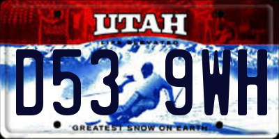 UT license plate D539WH