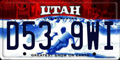 UT license plate D539WI