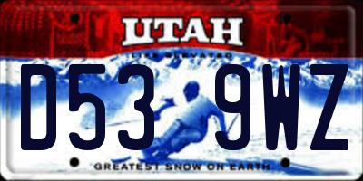 UT license plate D539WZ