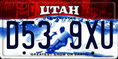 UT license plate D539XU