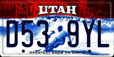 UT license plate D539YL