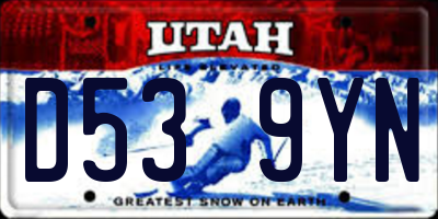 UT license plate D539YN